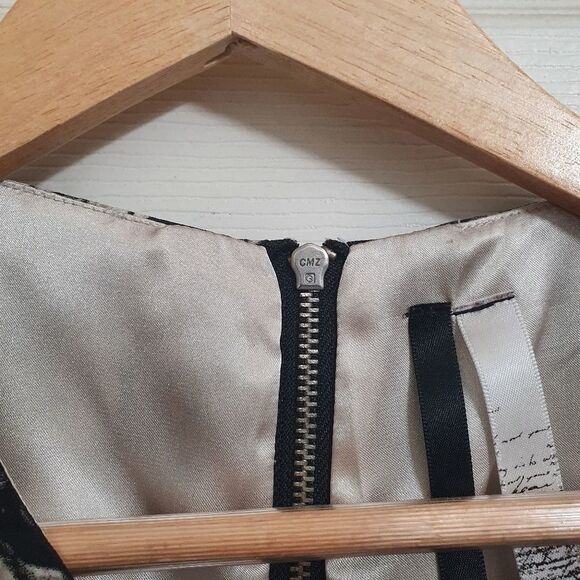 Kensie Black & White Abstract A Line Dress - Picture 3 of 6